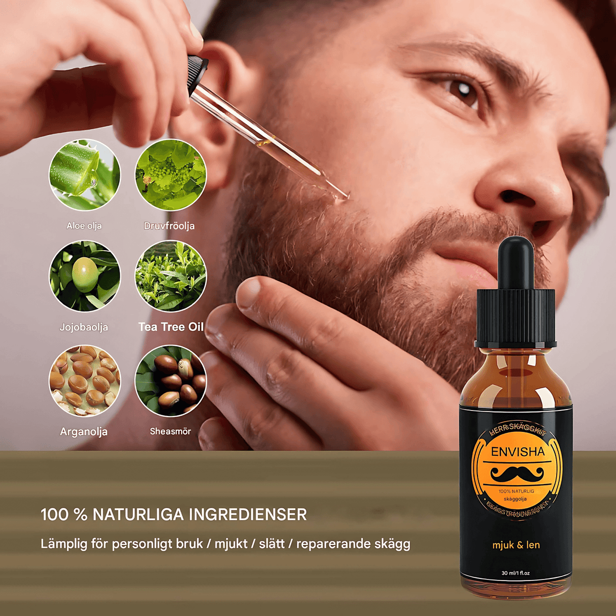 BeardMaster - 6-in-1-Bartpflege-Set für Männer mit Öl, Balsam, Kamm, Bürste & Schere