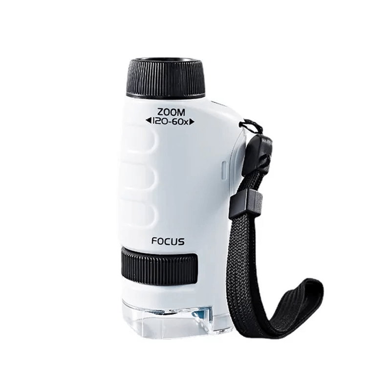 Tragbares Kindermikroskop Spielzeug - Vergrößerung 60X-120X mit LED