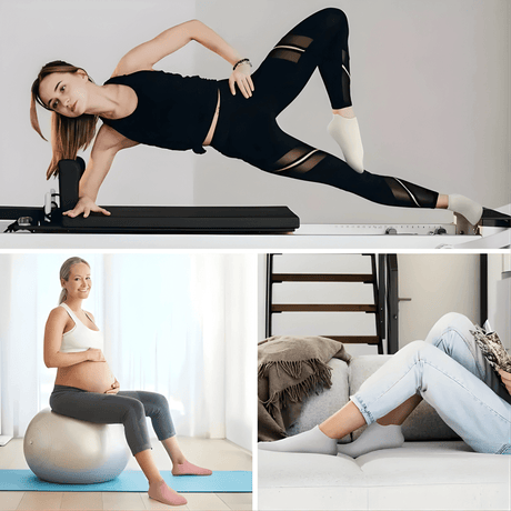 EaseMotion - Atmungsaktive, rutschfeste Yoga-Socken mit weichem Griff & Ventilierender Komfort