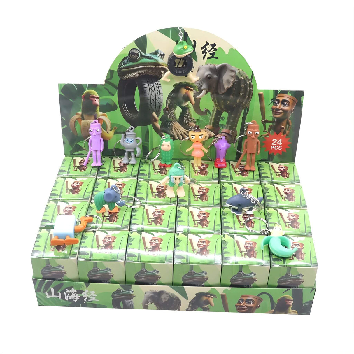 BlinkBox - 24 italienische Mindrot Blind Box Figuren & Schlüsselanhänger im Mystery Collector's Set