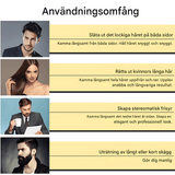 GroomFlex - Elektrischer Kamm und Haarstyler mit Ionisierung & Einstellbare Hitze für Bart und Haar