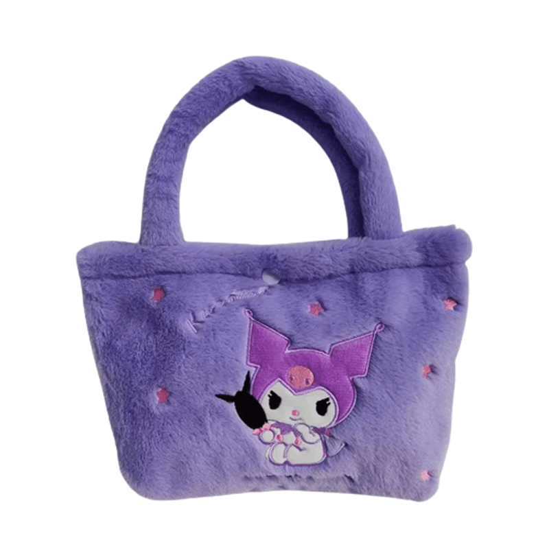 Sanrio Plüsch Tasche - Adorable Handtasche mit Zimtrolle, Melody & Kuromi
