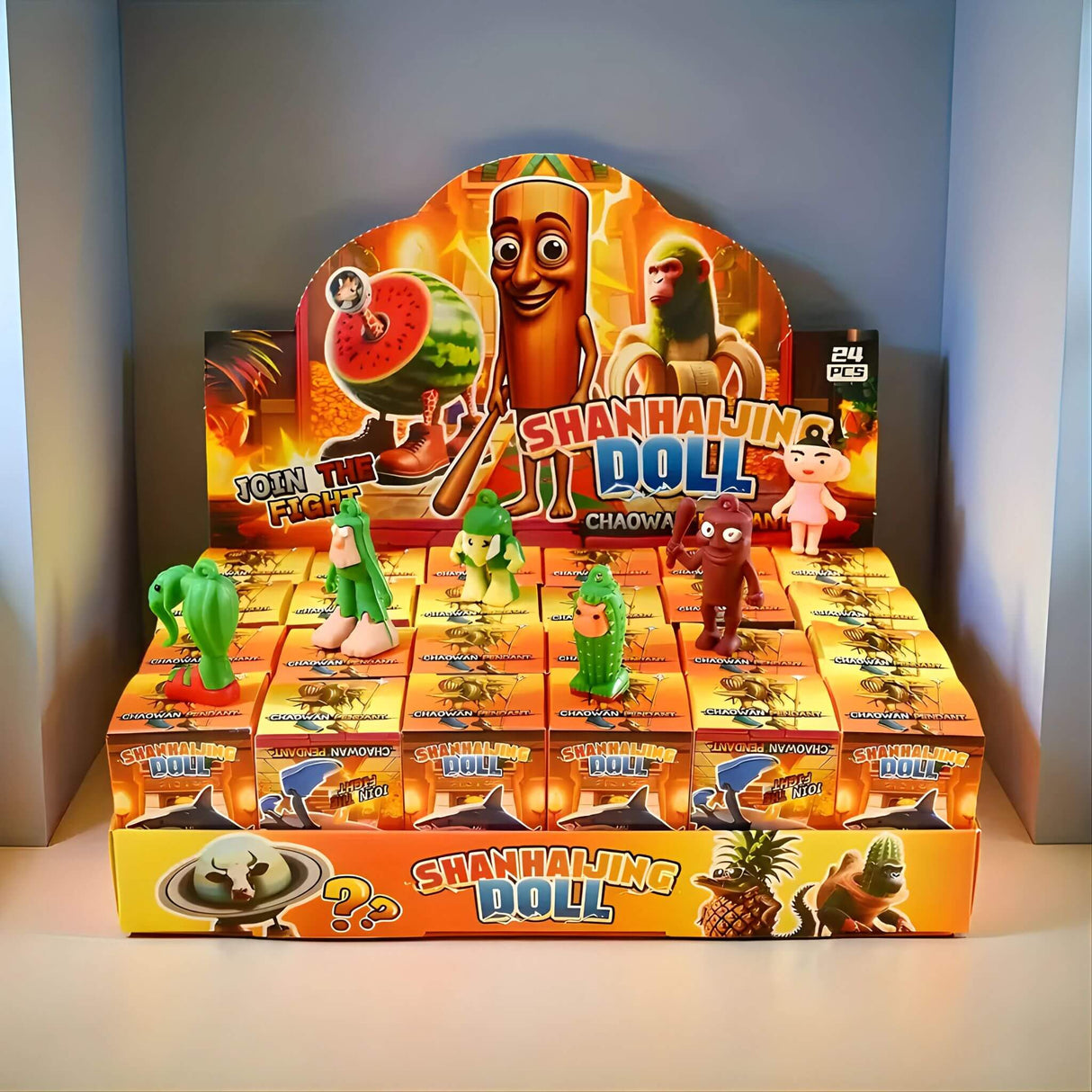 RotBox - 24 Italienische Mindrot Charaktere Schlüsselanhänger & Sammlerfiguren in Mystery Box