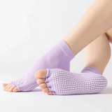 MovaSoft - Offene Fünf-Zehen Yoga- und Pilates-Socken mit Anti-Rutsch & Atmungsaktiver Komfort