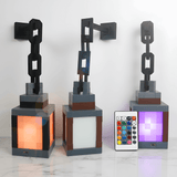 SoulLantern - Pixel inspirierte Wandleuchte mit 16 Farben, Fernbedienung & USB-Aufladung für Schlafzimmer und dekorative Atmosphäre