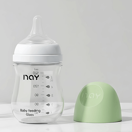 BabyFlow - Anti-Colic Glas-Babyflasche mit weichem Silikon-Sauger & Kontrolliertes Flow Design