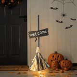 WitchGlide - Animierter Hexenbaum Halloween Dekoration mit Sound und LED Lichtern