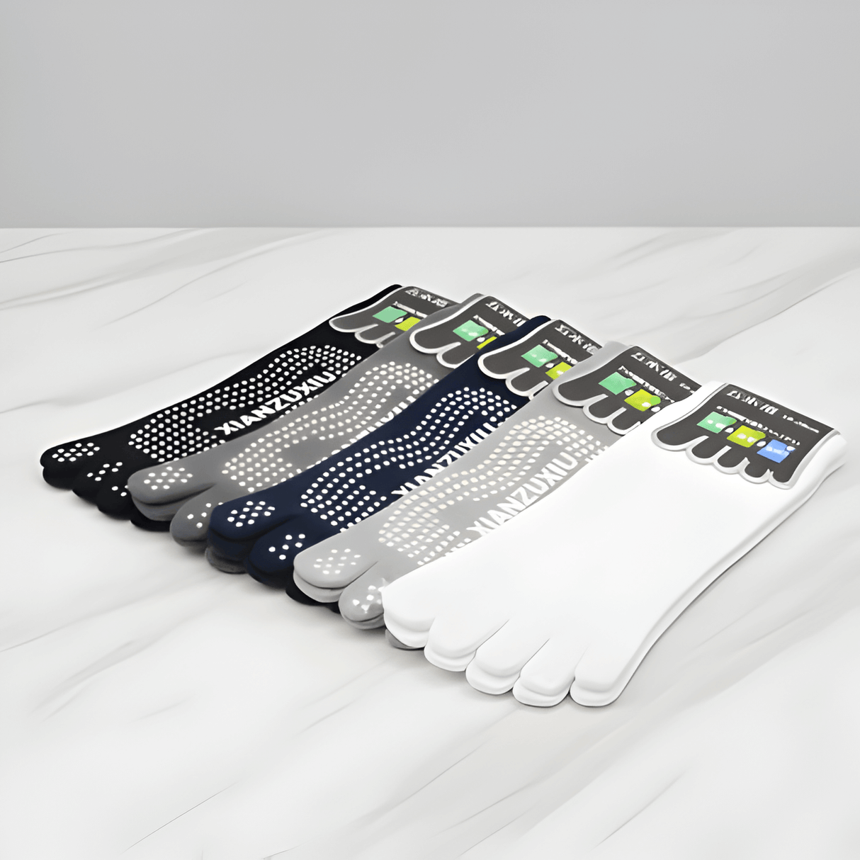 SoftGrip - Rutschfeste Fünf-Zehen-Socken für Yoga, Pilates & Übung