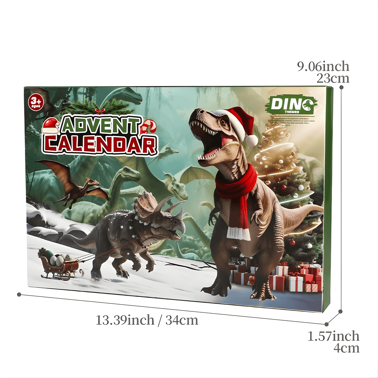 DinoBlaze - Weihnachtskalender mit Dinosauriern | 24 Überraschungen mit brillanten & klassischen Dinosauriern für Kinder