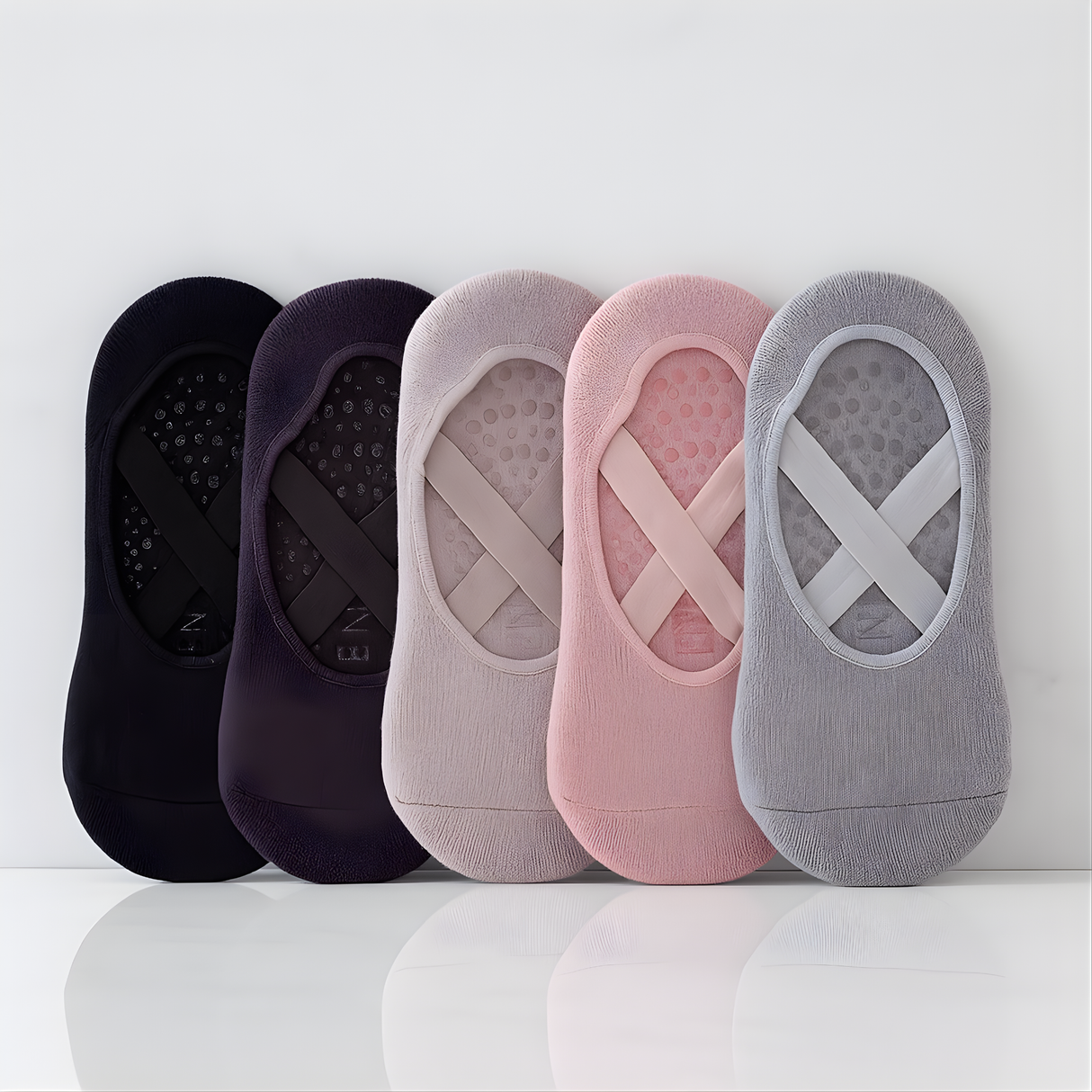 GripFlow - Rutschfeste Yoga- und Pilates-Socken mit atmungsaktivem Komfort & Stabiler Grip