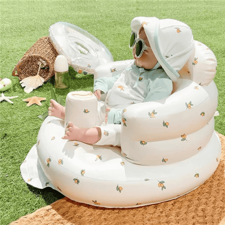 BabyNest - Aufblasbarer Babystuhl aus PVC zum Füttern, Baden & Spielen