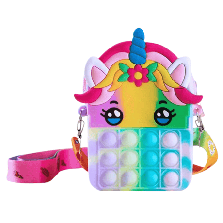 Druck Pop Bubble Bag - Silikon Fidget Handtasche für Kinder mit Sensory Play