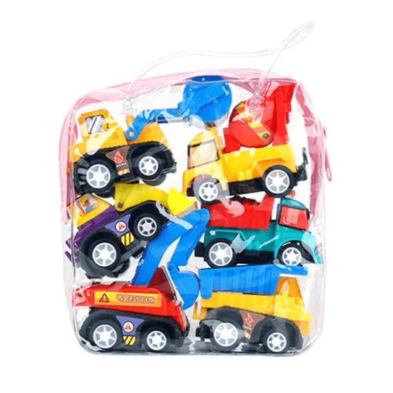 6er-Pack Mini-Engineering Cars - Langlebiges Diecast-Spielzeug