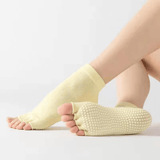 MovaSoft - Offene Fünf-Zehen Yoga- und Pilates-Socken mit Anti-Rutsch & Atmungsaktiver Komfort