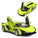 Diecast Sports Car Model Toy - Mini-Rennwagen mit klappbarer Struktur