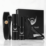 BeardForge – Bartwuchs-Set für Männer mit Rasierer, Serum, Desinfektionsspray und Kamm