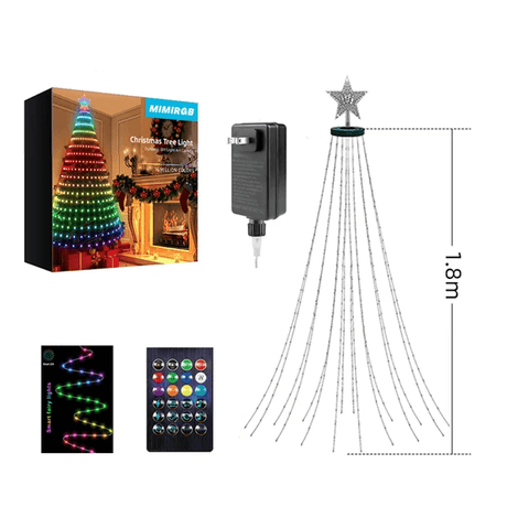 Intelligente Weihnachtsbaumbeleuchtung APP gesteuert über Smartphone - Synchronisation mit Musik, Timer