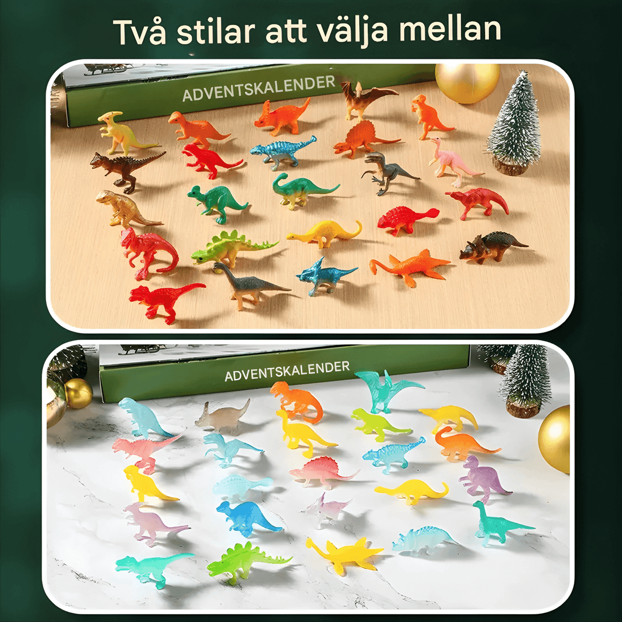 DinoBlaze - Weihnachtskalender mit Dinosauriern | 24 Überraschungen mit brillanten & klassischen Dinosauriern für Kinder