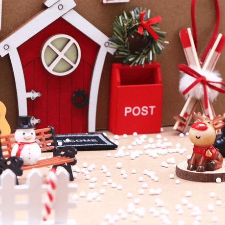 Weihnachtsdekoration Miniaturenset Haus des Weihnachtsmannes