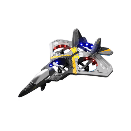 RC Kampfflugzeug aus strapazierfähigem EPP-Schaumstoff mit LED-Leuchten | Ferngesteuertes Flugzeug 2,4GHz für Anfänger & Kinder - Modellflug mit 360° Loop & Lange Flugzeit