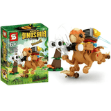 Dinosaurier-Baukasten für Kinder - Realistische Dinosaurier | ABS Kunststoff Lernspielzeug für Kreativität & Lernen