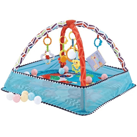 Babymatte mit Zaun und Spielfunktionen - lehrreiche und sichere Babymatte