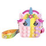 Druck Pop Bubble Bag - Silikon Fidget Handtasche für Kinder mit Sensory Play