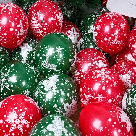 Fröhliche Weihnachten Ballons in mehreren Farben - Latex Ballons Party Ballons