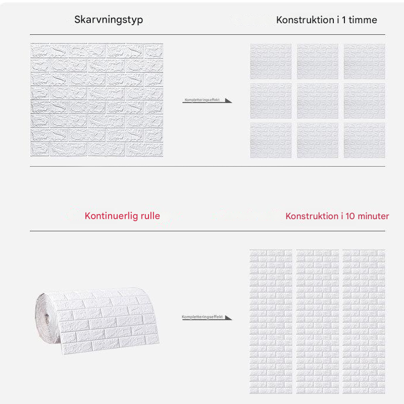 THOMAS - Selbstklebende Wandpaneele 3D | Schaumtapete für kreative Raumgestaltung