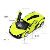 Diecast Sports Car Model Toy - Mini-Rennwagen mit klappbarer Struktur