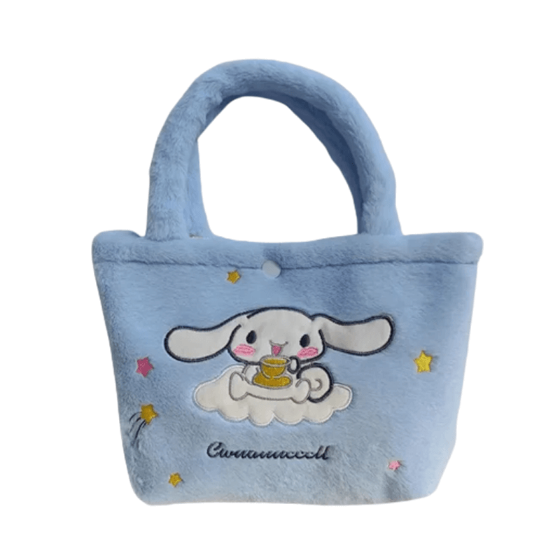 Sanrio Plüsch Tasche - Adorable Handtasche mit Zimtrolle, Melody & Kuromi