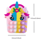 Druck Pop Bubble Bag - Silikon Fidget Handtasche für Kinder mit Sensory Play