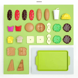 Mini Pretend Food Set - Realistischer Hamburger-Teller für Kinder-Rollenspiele