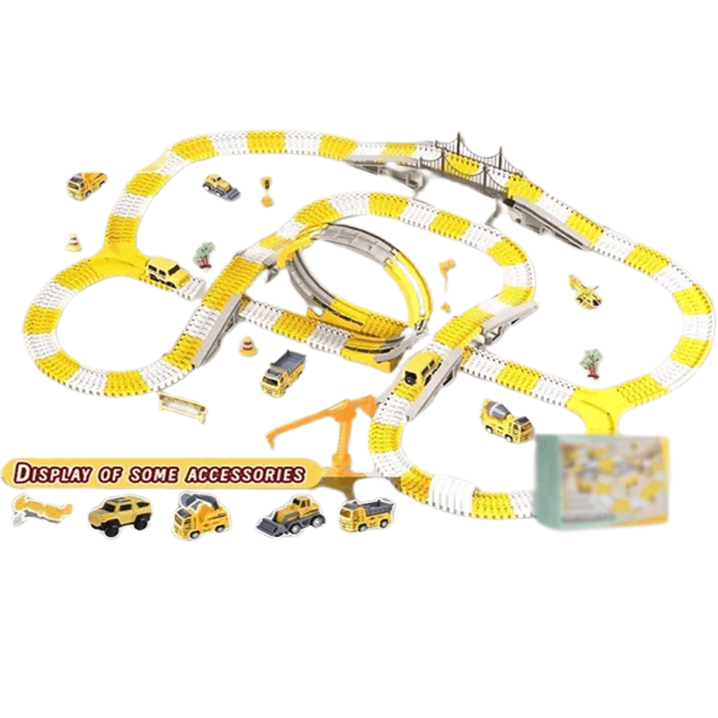 Engineering Car Track - Konstruierbare Rennstrecke mit Mini-Engineering Cars für Kinder