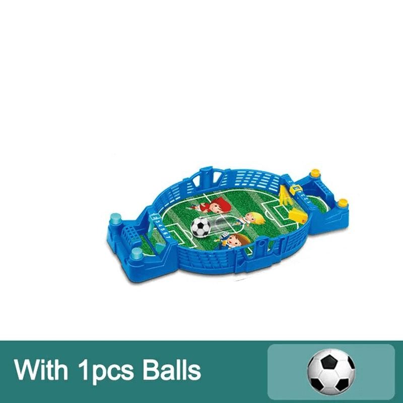 Tischfußballspiele für Kinder & Erwachsene - Mini-Fußballspiel aus Holz & ABS | Interaktives 2-in-1-Brettspiel für 2-4 Spieler