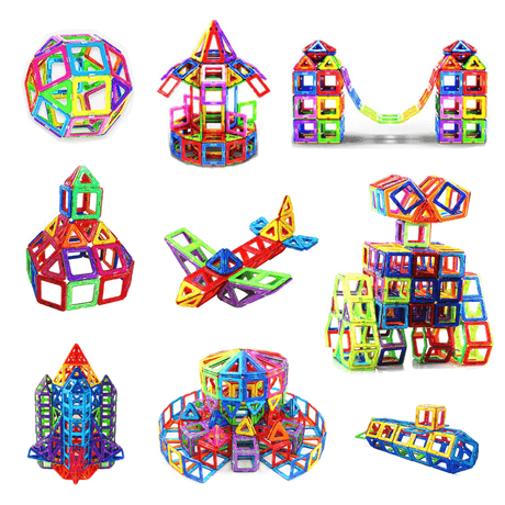 Magnetische Bauklötze - Montessori Magnetische Sets für kreatives Spielen, Bauen und Lernen, perfektes Lernspielzeug für Kinder