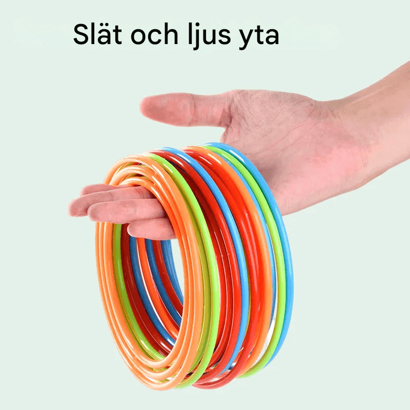 Stapel- und Wurfspielzeug für Kinder - Werfen von Regenbogenringen zur Förderung der motorischen Fähigkeiten und der Koordination