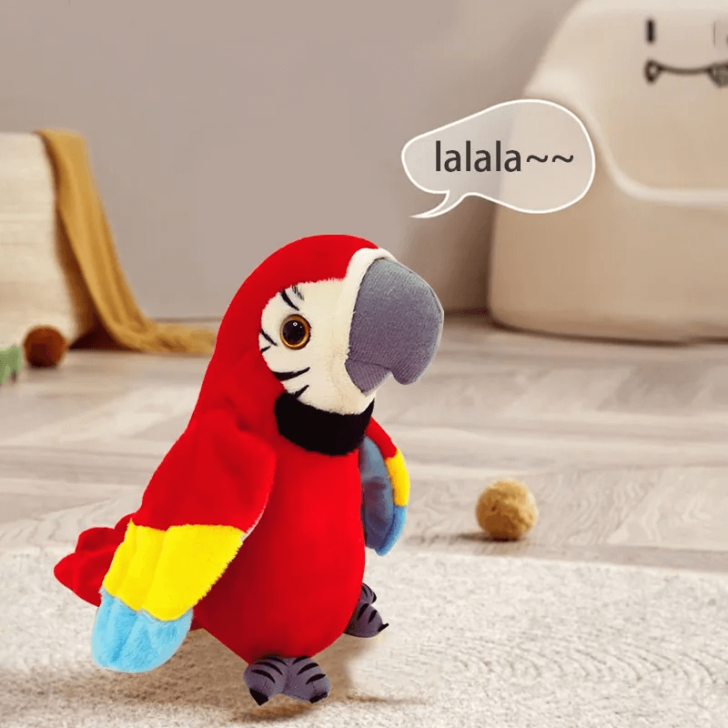 Sprechender Papagei Plüsch - regt die Sprachentwicklung und das fantasievolle Spiel an