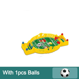 Tischfußballspiele für Kinder & Erwachsene - Mini-Fußballspiel aus Holz & ABS | Interaktives 2-in-1-Brettspiel für 2-4 Spieler