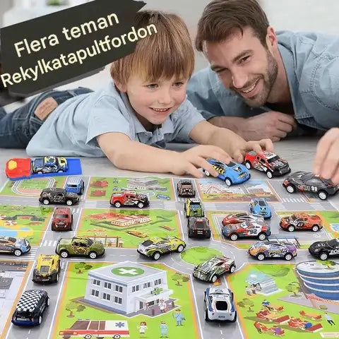 Mini-Rennwagen-Set für Kinder - robuste Konstruktion und Federung