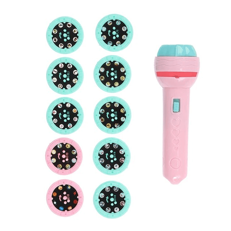 Pädagogische Projektor-Taschenlampe - Magisches Spielzeug für Schlafenszeit und Fantasie