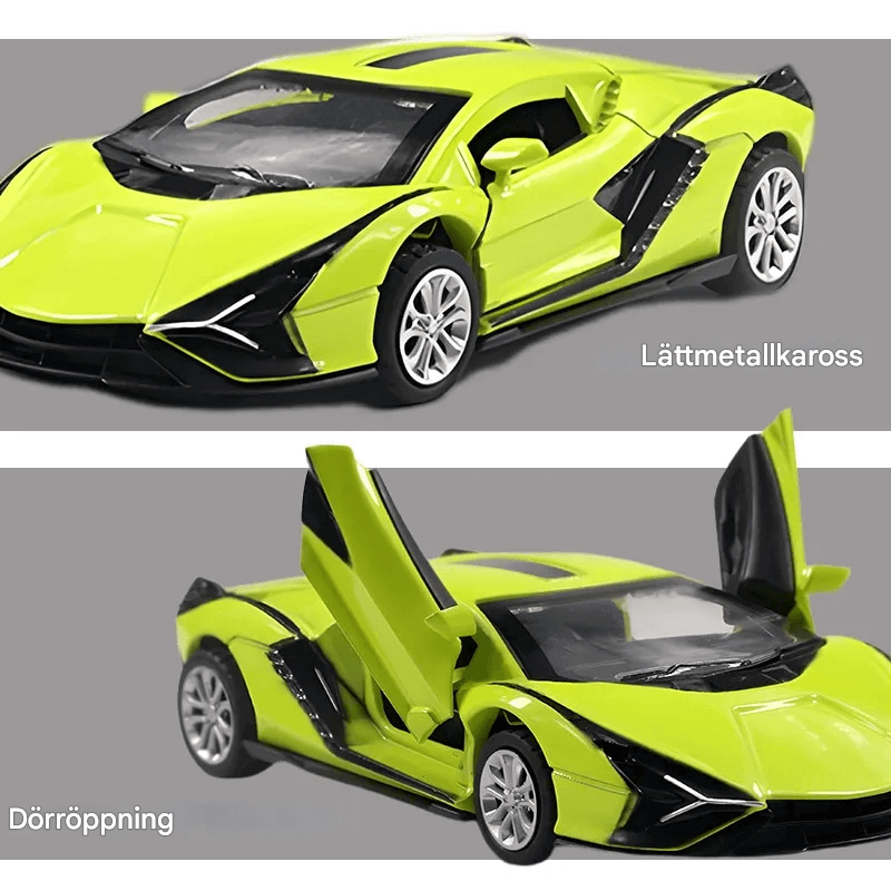 Diecast Sports Car Model Toy - Mini-Rennwagen mit klappbarer Struktur