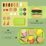 Mini Pretend Food Set - Realistischer Hamburger-Teller für Kinder-Rollenspiele