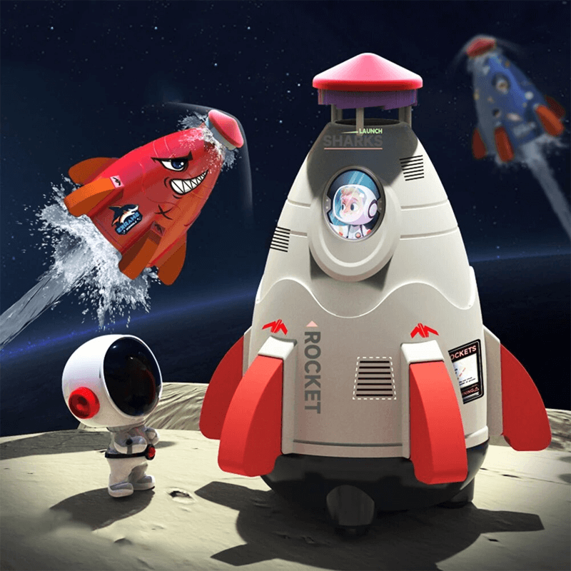 Wasserraketen-Sprinkler für Kinder | Spiel im Freien & Sommerspaß mit Druckwasser-Sprührakete