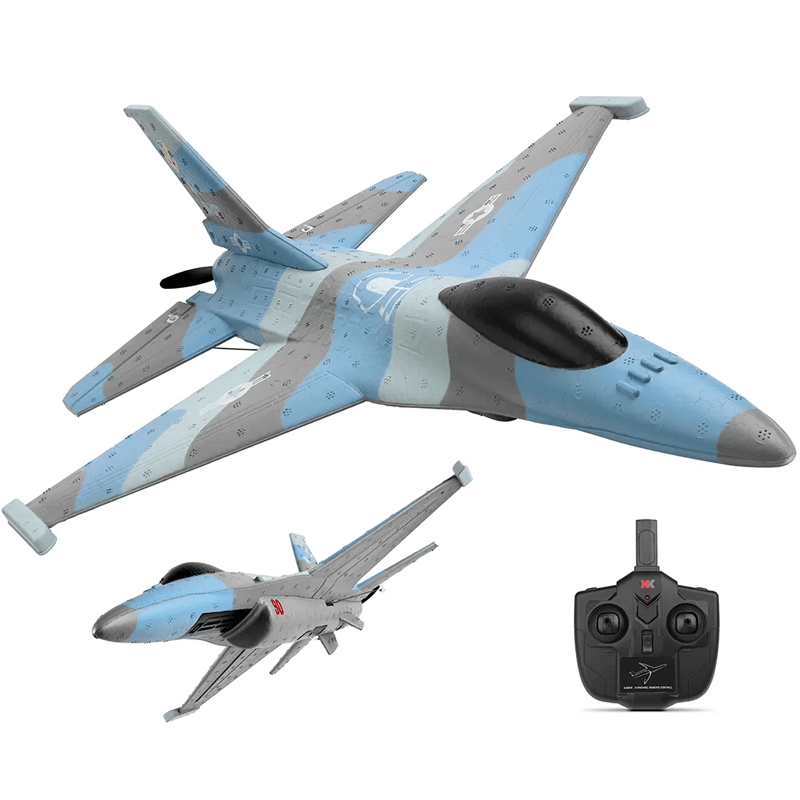 Ferngesteuertes RC F16 Schaumstoff-Jet-Flugzeug - 2.4G, realistischer Propeller, Segelflugzeug-Funktion & Große Reichweite