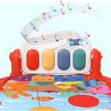 Baby Spielmatte mit Musik & Spielzeug | 3-in-1 Activity Gym für Neugeborene & Kleinkind - weich, tragbar & Entwicklungsspiel von 0-18 Monaten