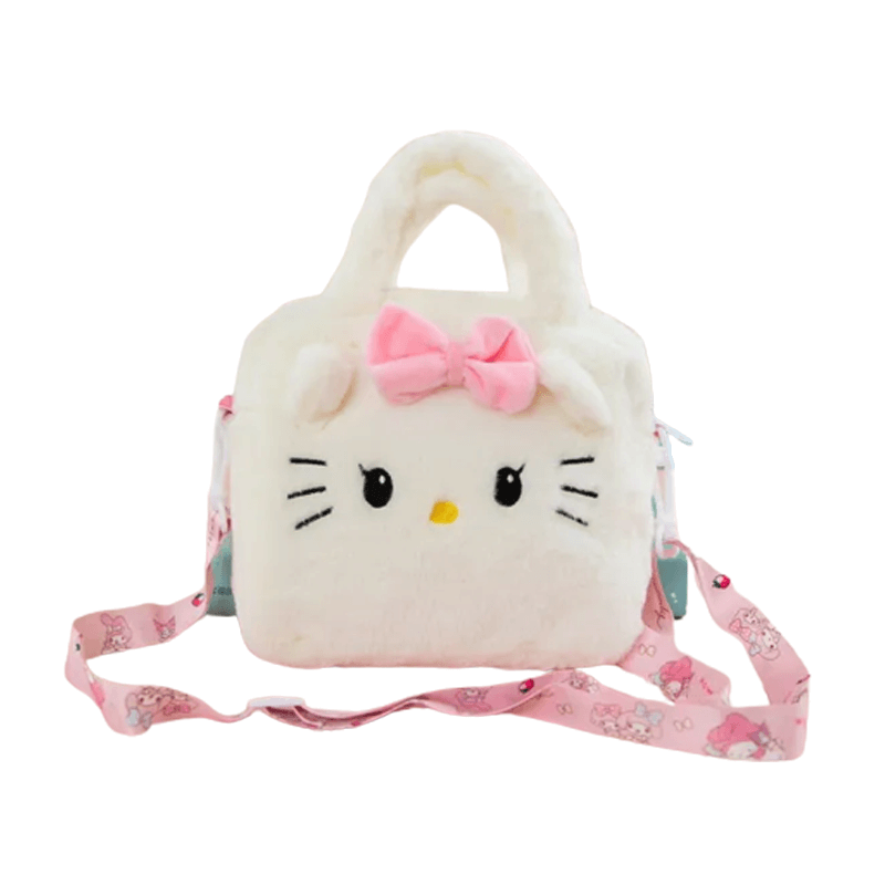 Sanrio Plüsch Tasche - Adorable Handtasche mit Zimtrolle, Melody & Kuromi