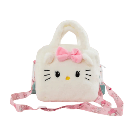 Sanrio Plüsch Tasche - Adorable Handtasche mit Zimtrolle, Melody & Kuromi