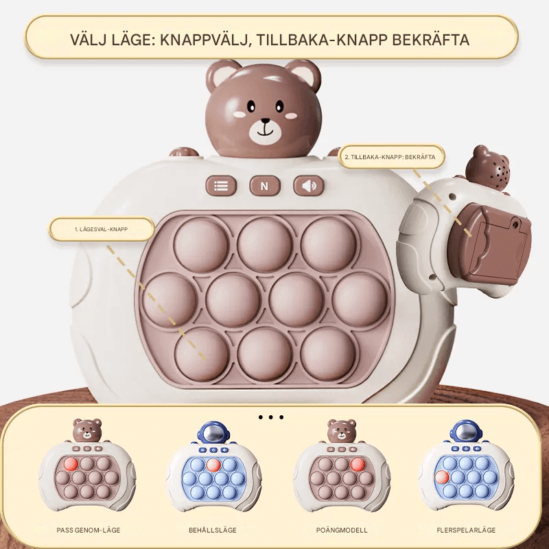 Pop It Quick Push Play Machine - Stressabbauendes und lehrreiches Zappelspielzeug