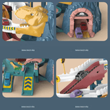 Dinosaurier-Eisenbahnpark-Spielzeugset - Kreative, baubare Strecke mit dynamischen Autos für Kinder